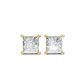 Princess Shape Lab Grown Diamond Push-Back Studs in 925 Silver