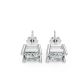 Princess Shape Lab Grown Diamond Push-Back Studs in 925 Silver