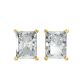 Radiant Shape Lab Grown Diamond 4-prong Push-Back Studs in 10K / 14K Gold