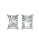 Radiant Shape Lab Grown Diamond 4-prong Push-Back Studs in 10K / 14K Gold