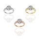 Oval Shape Diamond Bridal Ring in Gold