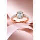 Oval Shape Diamond Bridal Ring in Gold