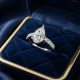Pear Shape Diamond Bridal Ring in Gold