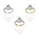 Pear Shape Diamond Bridal Ring in Gold