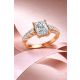 Radiant Shape Diamond Bridal Ring in Gold