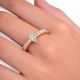 Pear Shape Diamond Bridal Ring in Gold