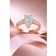 Pear Shape Diamond Bridal Ring in Gold