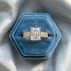 Emerald Shape Diamond Bridal Ring in Gold