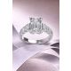 Emerald Shape Diamond Bridal Ring in Gold