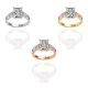 Radiant Shape Diamond Bridal Ring in Gold