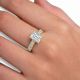 Radiant Shape Diamond Bridal Ring in Gold