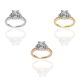 Emerald Shape Diamond Bridal Ring in Gold