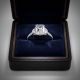 Emerald Shape Diamond Bridal Ring in Gold