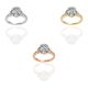 Oval Shape Diamond Bridal Ring in Gold