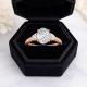 Oval Shape Diamond Bridal Ring in Gold