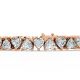 Heart Shape Diamond Bracelets in Gold