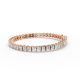 Princess Shape Diamond Bracelets in Gold