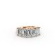 Emerald Shape Diamond Anniversary Band in Gold