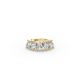 Heart Shape Diamond Anniversary Band in Gold