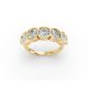 Cushion Shape Diamond Anniversary Band in Gold