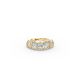 Heart Shape Diamond Anniversary Band in Gold