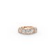 Heart Shape Diamond Anniversary Band in Gold