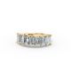 Emerald Shape Diamond Anniversary Band in Gold