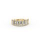 Emerald Shape Diamond Anniversary Band in Gold