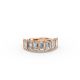 Emerald Shape Diamond Anniversary Band in Gold