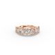 Heart Shape Diamond Anniversary Band in Gold