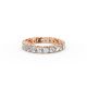 Cushion Shape Diamond Eternity Bands in Gold