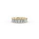 Emerald Shape Diamond Eternity Bands in Gold