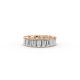 Emerald Shape Diamond Eternity Bands in Gold
