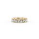 Heart Shape Diamond Eternity Bands in Gold