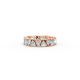 Heart Shape Diamond Eternity Bands in Gold