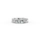 Heart Shape Diamond Eternity Bands in Gold