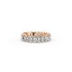 Oval Shape Diamond Eternity Bands in Gold