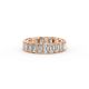 Emerald Shape Diamond Eternity Bands in Gold