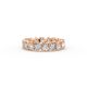 Heart Shape Diamond Eternity Bands in Gold