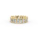 Oval Shape Diamond Eternity Bands in Gold