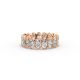 Oval Shape Diamond Eternity Bands in Gold