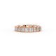 Princess Shape Diamond Eternity Bands in Gold