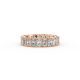 Radiant Shape Diamond Eternity Bands in Gold