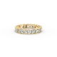 Cushion Shape Diamond Eternity Bands in Gold