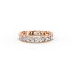 Cushion Shape Diamond Eternity Bands in Gold