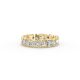 Heart Shape Diamond Eternity Bands in Gold