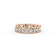 Heart Shape Diamond Eternity Bands in Gold