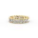 Oval Shape Diamond Eternity Bands in Gold