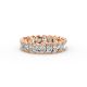 Oval Shape Diamond Eternity Bands in Gold