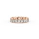 Round Shape Diamond Eternity Bands in Gold